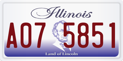 IL license plate A075851
