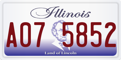 IL license plate A075852
