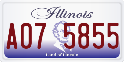 IL license plate A075855