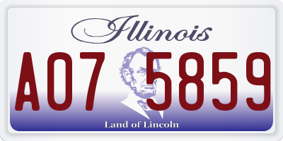 IL license plate A075859