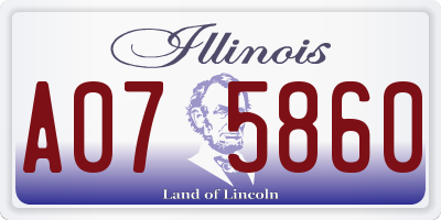 IL license plate A075860