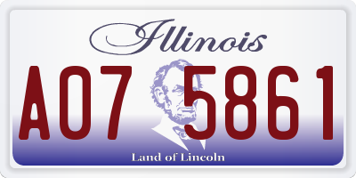 IL license plate A075861
