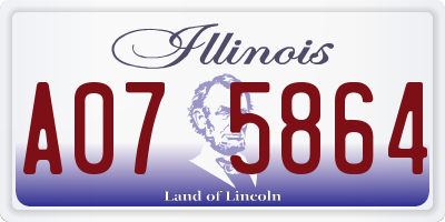 IL license plate A075864