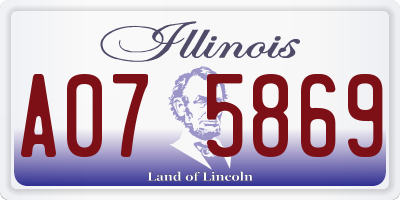 IL license plate A075869