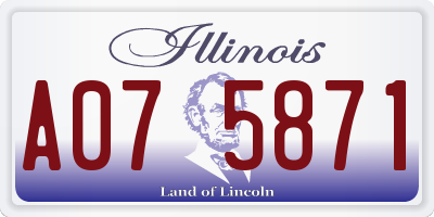 IL license plate A075871