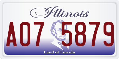IL license plate A075879