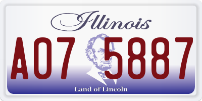 IL license plate A075887