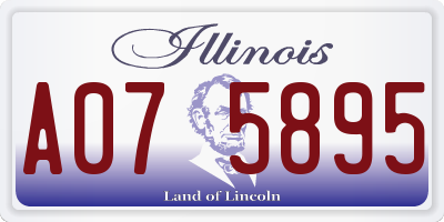 IL license plate A075895