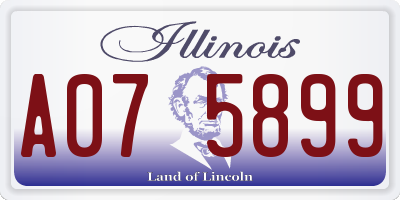 IL license plate A075899