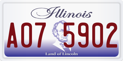 IL license plate A075902