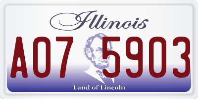 IL license plate A075903