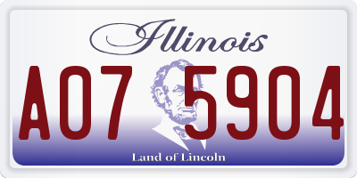 IL license plate A075904