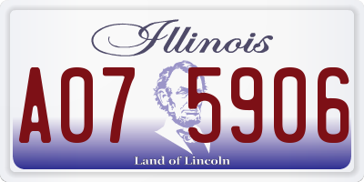IL license plate A075906