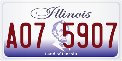 IL license plate A075907