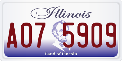 IL license plate A075909