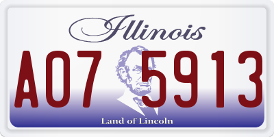 IL license plate A075913