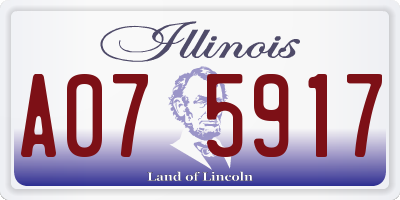 IL license plate A075917