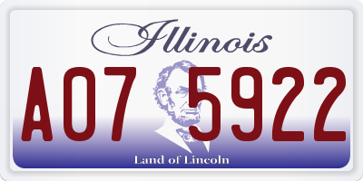 IL license plate A075922