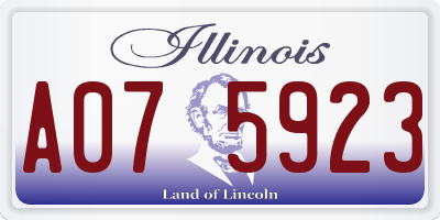 IL license plate A075923