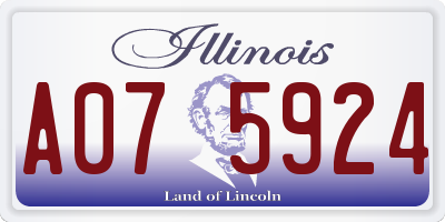 IL license plate A075924