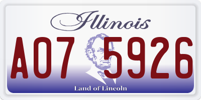 IL license plate A075926