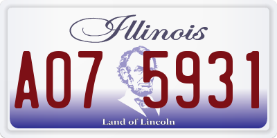 IL license plate A075931