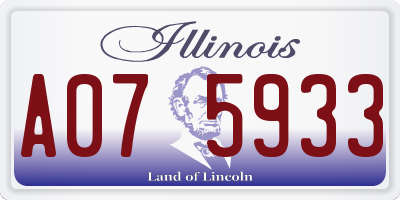 IL license plate A075933