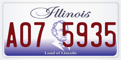 IL license plate A075935