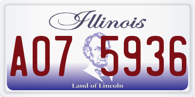 IL license plate A075936