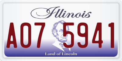 IL license plate A075941