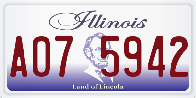 IL license plate A075942