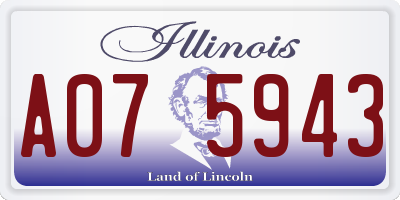 IL license plate A075943