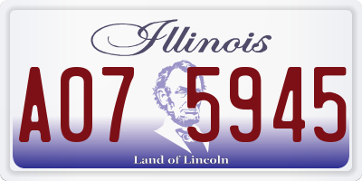 IL license plate A075945