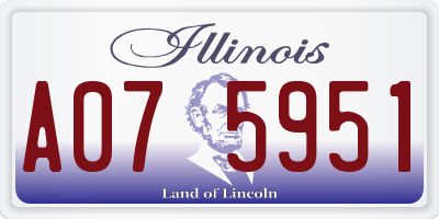 IL license plate A075951
