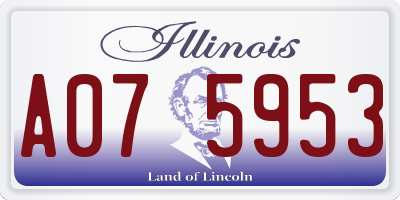IL license plate A075953