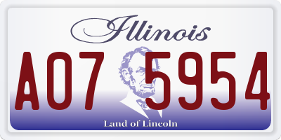 IL license plate A075954