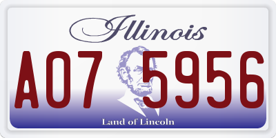 IL license plate A075956