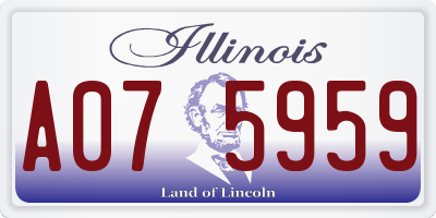 IL license plate A075959