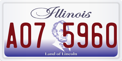 IL license plate A075960