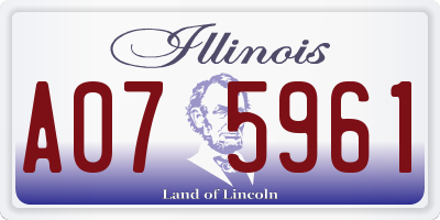 IL license plate A075961