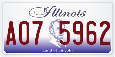IL license plate A075962