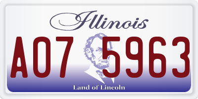 IL license plate A075963