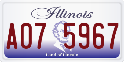 IL license plate A075967
