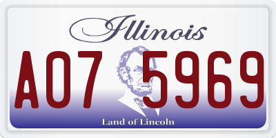 IL license plate A075969