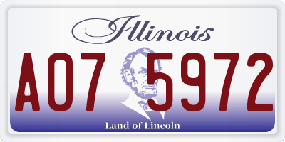 IL license plate A075972