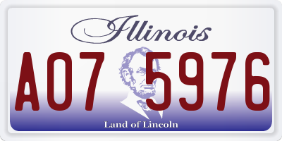 IL license plate A075976
