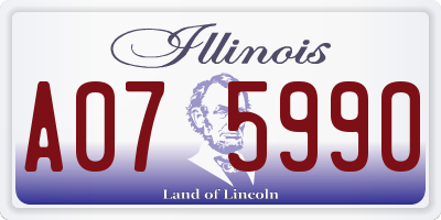IL license plate A075990