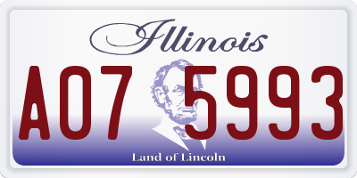 IL license plate A075993