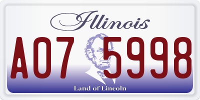 IL license plate A075998
