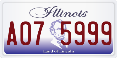 IL license plate A075999